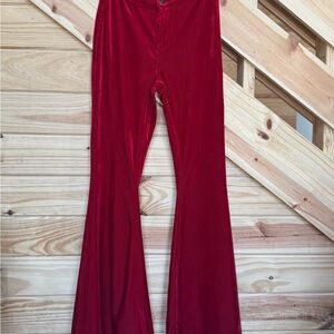 Red Flared Bottoms